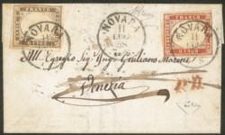 Antichi Stati Italiani - Sardegna - Piccola lettera completa da Novara 11.7.58