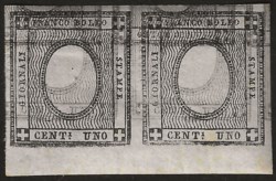 Antichi Stati Italiani - Sardegna - Coppia del c.1 grigio nero (19)