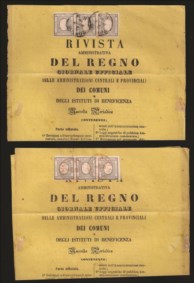 Antichi Stati Italiani - Sardegna - Due testate della Rivista Amministrativa del Reno