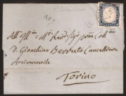 Antichi Stati Italiani - Sardegna - Annullamenti - Lettera per Torino