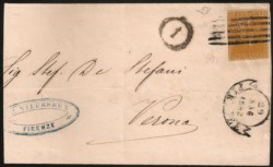 Antichi Stati Italiani - Toscana - Stampato affrancato con s.1 ocra (11)