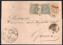Regno - Vittorio Emanuele II - Lettera per Genova