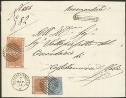 Regno - Vittorio Emanuele II - Raccomandata del 2° porto