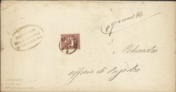 Regno - Vittorio Emanuele II - Servizio - Grande piego affrancato con 1 lira Sevizio (5)