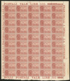 Regno - Espressi - 1920 - Bellissimo foglio di 50 esemplari del 50 cent Espresso (4)