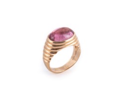 Bulgari, gold ring with pink tourmaline, ca. 1970