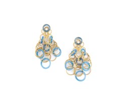 Buccellati, gold and chalcedony earrings, Hawaii collection