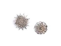 Pure silver brooches