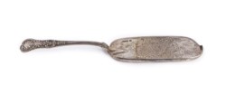 Barker Bros, fish serving spoon in 925 silver, England, early 20th century