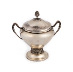 Two-handled sugar bowl, Italy, 20th century
