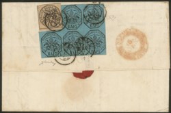 Antichi Stati Italiani - Stato pontificio - Lettera da Roma 13 GEN. 52 per Napoli