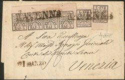 Antichi Stati Italiani - Stato pontificio - Lettera da Ravenna 21 MARZO del 1852