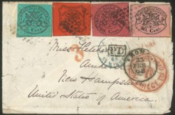 Antichi Stati Italiani - Stato pontificio - Bustina con affrancatura quadricolore