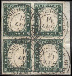 Antichi Stati Italiani - Sardegna - 5 cent (13Ac)