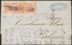 Antichi Stati Italiani - Napoli - Lettera da Napoli 26 giugno 1858 a Palma