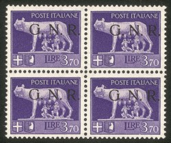 RSI - G.N.R. Brescia - 1943 - 3,70 lire (484/Ihcc)