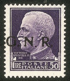 RSI - G.N.R. Brescia - 1943 - 50 lire (489/Ifd errore pd)