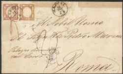 Antichi Stati Italiani - Napoli - Falso dell'epoca - Lettera da Napoli per Roma