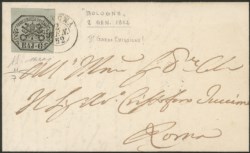 Antichi Stati Italiani - Stato pontificio - Lettera da Bologna a Roma 2 GENNAIO 1852
