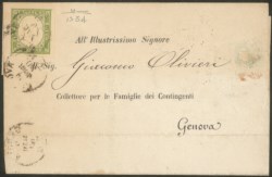 Antichi Stati Italiani - Sardegna - Circolare da Genova per città del 9 marzo 1860