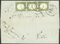 Antichi Stati Italiani - Sardegna - Lettera da POSTA (AQ) il 30 novembre 1863 per Rieti