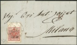 Antichi Stati Italiani - Lombardo Veneto - Annullamenti  - Como (doppio cerchio grande - P.ti 12)