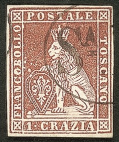 Antichi Stati Italiani - Toscana - Prova d'Archivio - Prova su carta bianca senza filigrana