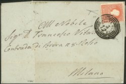 Antichi Stati Italiani - Lombardo Veneto - Annullamenti  - Corte Olona (quattro cerchi - P.ti 13)