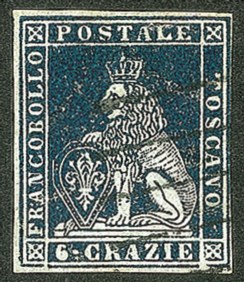 Antichi Stati Italiani - Toscana - Difetti di cliché - 1851 - 6 crazie (7)