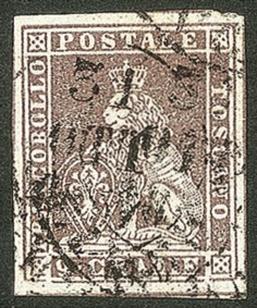 Antichi Stati Italiani - Toscana - Difetti di cliché - 1851 - Splendido esemplare del 9 crazie (8)