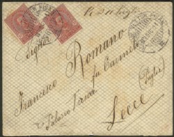 Regno - Umberto I - Busta con due 10 cent (60)