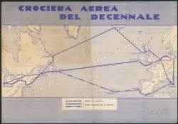 Regno - Vittorio Emanuele III - Posta Aerea e Aerogrammi - 1933 - Crociera Aerea del Decennale