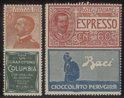 Regno - Vittorio Emanuele III - Servizi - 1924 - Non Emessi - 20 cent + 60 cent Pubblicitari (20/21)