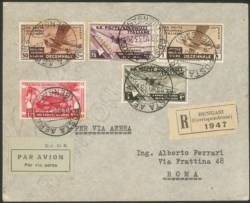 Colonie - Emissioni generali - Decennale Marcia su Roma 1,75 lire + Posta Aerea 50 cent 75 cent 1 lira e 3 lire (37 + Aerea 22/25)