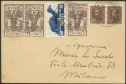 Colonie - Eritrea - Istituto Coloniale 5 + 5 cent + coppia 10 + 5 cent (107/108)