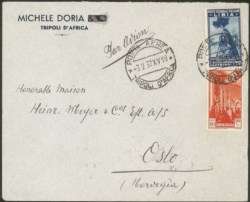 Colonie - Libia - Decennale Fiera di Tripoli 1,25 lire (139) + 60 cent Posta Aerea Tripolitania (10)