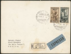 Trieste  - Trieste AMG FTT - Italia al Lavoro 200 lire (107) + 5 lire (92)