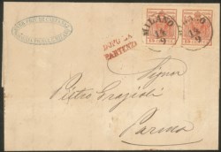 Antichi Stati Italiani - Lombardo Veneto - Lettera con coppia del 15 cent (20)