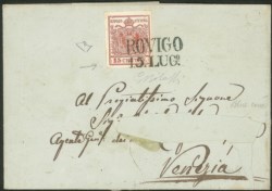 Antichi Stati Italiani - Lombardo Veneto - Annullamenti  - Rovigo (stampatello dritto - P.ti 11)