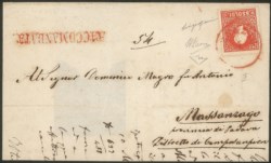 Antichi Stati Italiani - Lombardo Veneto - Annullamenti  - VENEZIA - C1 rosso (Pti R1)