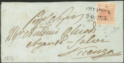 Antichi Stati Italiani - Lombardo Veneto - Annullamenti  - Villanova (stampatello dritto - P.ti 10)