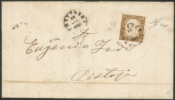 Regno - Vittorio Emanuele II - Esemplare del 10 cent bruno chiaro (1Ca)