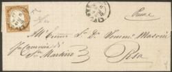 Regno - Vittorio Emanuele II - Letterina con 10 cent arancio ocra (1h)