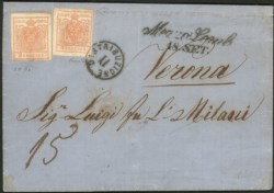 Antichi Stati Italiani - Lombardo Veneto - Territori italiani d'Austria - Mezzo Lombardo - 3 kreuzer (3M IIIb)