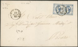 Regno - Vittorio Emanuele II - Due 15 cent litografico (12)