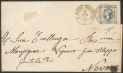 Regno - Vittorio Emanuele II - Esemplare del 15 cent litografico (12ca)