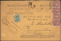 Regno - Umberto I - Busta raccomandata delle Poste (Mod. 190)