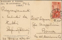 Regno - Vittorio Emanuele III - Cartolina paesaggistica affrancata con 20 cent Calcio (357)