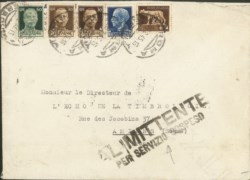 Regno - Luogotenenza - Busta affrancata con valori misti