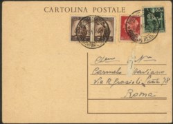 Regno - Luogotenenza - Intero postale da 30 cent Mazzini (C112)